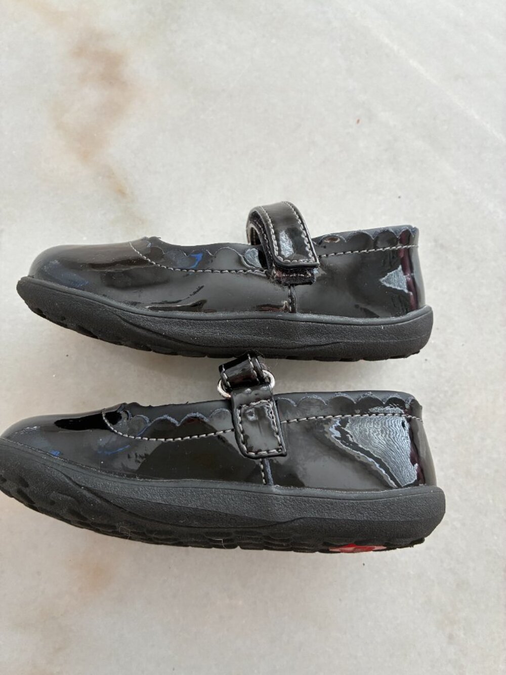 See Kai Run Jane II Black Patent Leather Mary Jane Shoes Size 8 - Picture 5 of 7